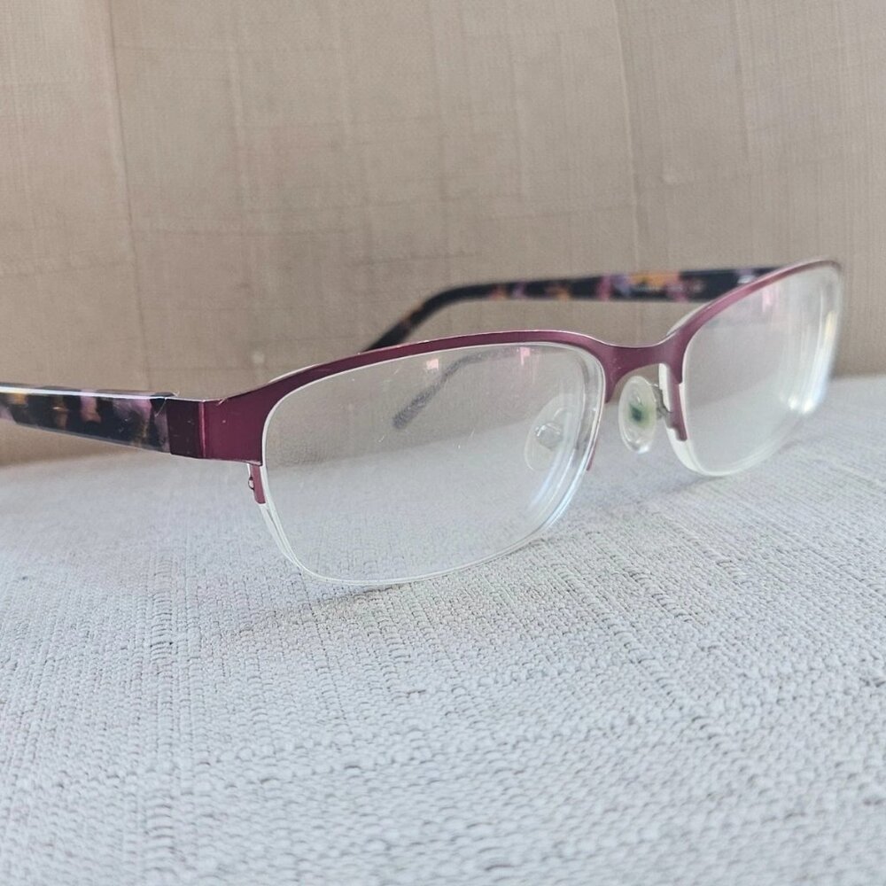 Banana Republic Eyeglasses Frame NANETTE Half Rim Eyewear Plum Glasses